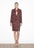 Tweed skirt in Bordeaux tones