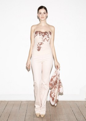 Tank Top mit Tattoospitze in peach-rosé Tank Top mit Tattoospitze in peach-rosé