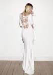Long sleeve jersey dress with lace back