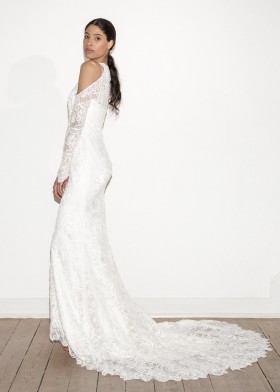 Organza-Spitzenkleid mit Cut-Outs Organza-Spitzenkleid mit Cut-Outs