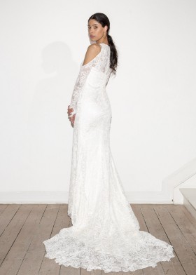 Organza-Spitzenkleid mit Cut-Outs Organza-Spitzenkleid mit Cut-Outs