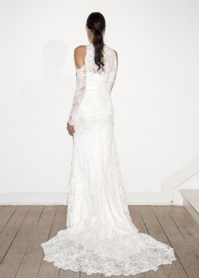 Organza-Spitzenkleid mit Cut-Outs Organza-Spitzenkleid mit Cut-Outs