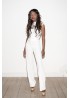 Catsuit mit Spitzenoberteil, ivory