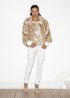 Vegan fur jacket in cream beige