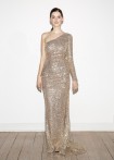 One-Shoulder Paillettenkleid, gold