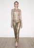 Gold-Metallic Jeans