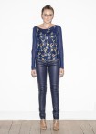 Fan Lace Shirt, midnight blue