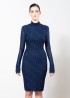 Heringbone knitted dress