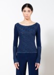 Heringbone knitted shirt