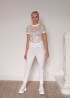Waterfall Pants, slim line, white