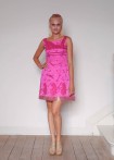 A-Kleid aus seidenbesticktem Paisley