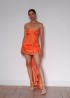 Hand Embroidered Draped Silk Dress