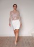 Irisierendes Paillettenspitzenshirt