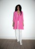 Shirt with border, pink