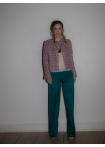 Tweedjacke, pink-rot-blau