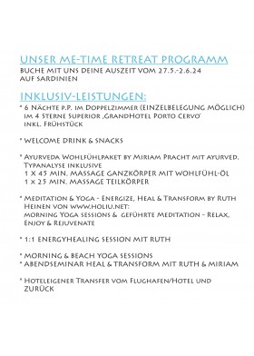 Me-Time Retreat Reise nach Sardinien / DZ p.P.- Sold Out! Me-Time Retreat Reise nach Sardinien / DZ p.P.- Sold Out!