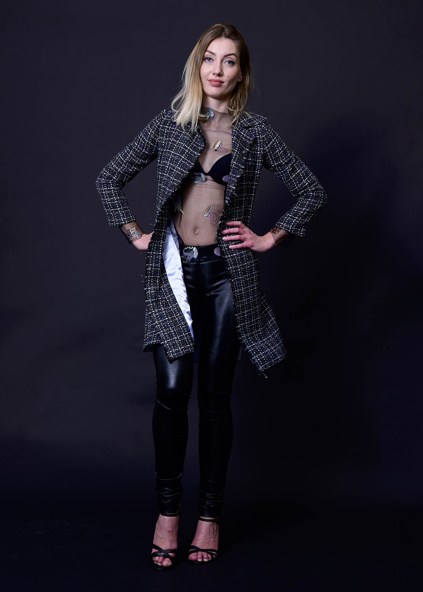 Quallen Lace Shirt schwarz