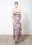 floral bustier lace gown with border