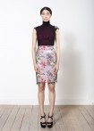 Flower lace skirt with high waist