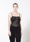 Tank top with lace application