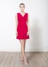 Crêpe jersey A-dress, red